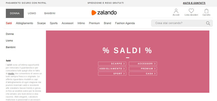 Saldi estivi Zalando